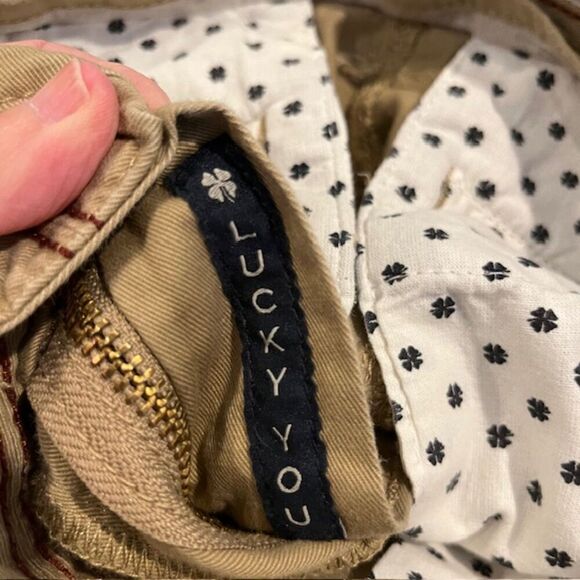 Lucky Brand Men's Chino Khaki Shorts Tan Lucky You Size 32 - Picture 7 of 11